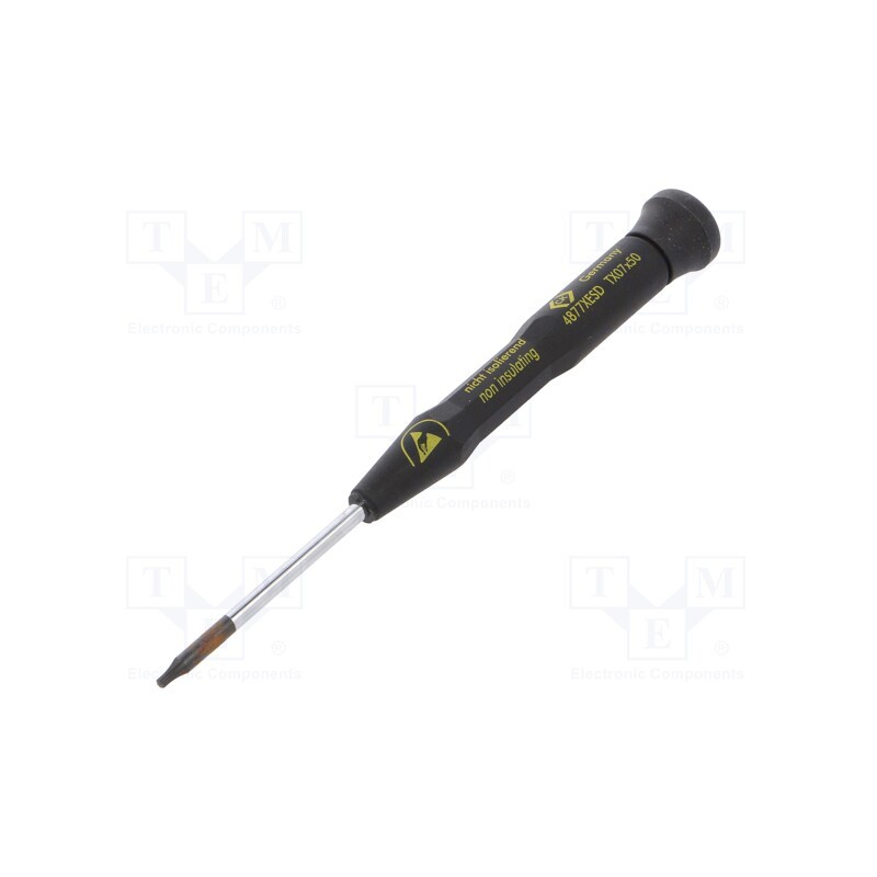 1 pcs x C.K - T4877XESD07 - Screwdriver, Torx®, precision, TX07, ESD, Precision ESD