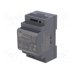1 pcs x MEAN WELL - HDR-60-12 - Power supply: switched-mode, for DIN rail, 54W, 12VDC, 4.5A, OUT: 1