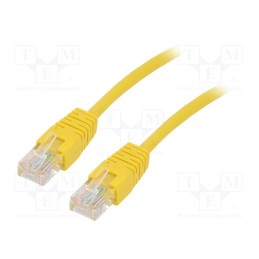 1 pcs x GEMBIRD - PP12-2M/Y - Patch cord, U/UTP, 5e, stranded, CCA, PVC, yellow, 2m, 26AWG
