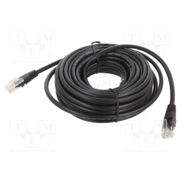 1 pcs x GEMBIRD - PP12-10M/BK - Patch cord, U/UTP, 5e, stranded, CCA, PVC, black, 10m, 26AWG