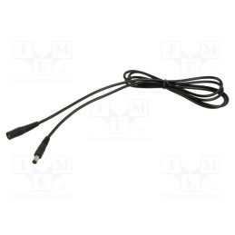 1 pcs x WEST POL - P21-C21-C050-300BK - Cable, 1x0.5mm2, DC 5,5/2,1 plug,DC 5,5/2,1 socket, straight