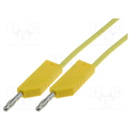 1 pcs x HIRSCHMANN T&M - MLN SIL 100/1 GE - Test lead, 60VDC, 16A, with 4mm axial socket, Len: 1m, yellow