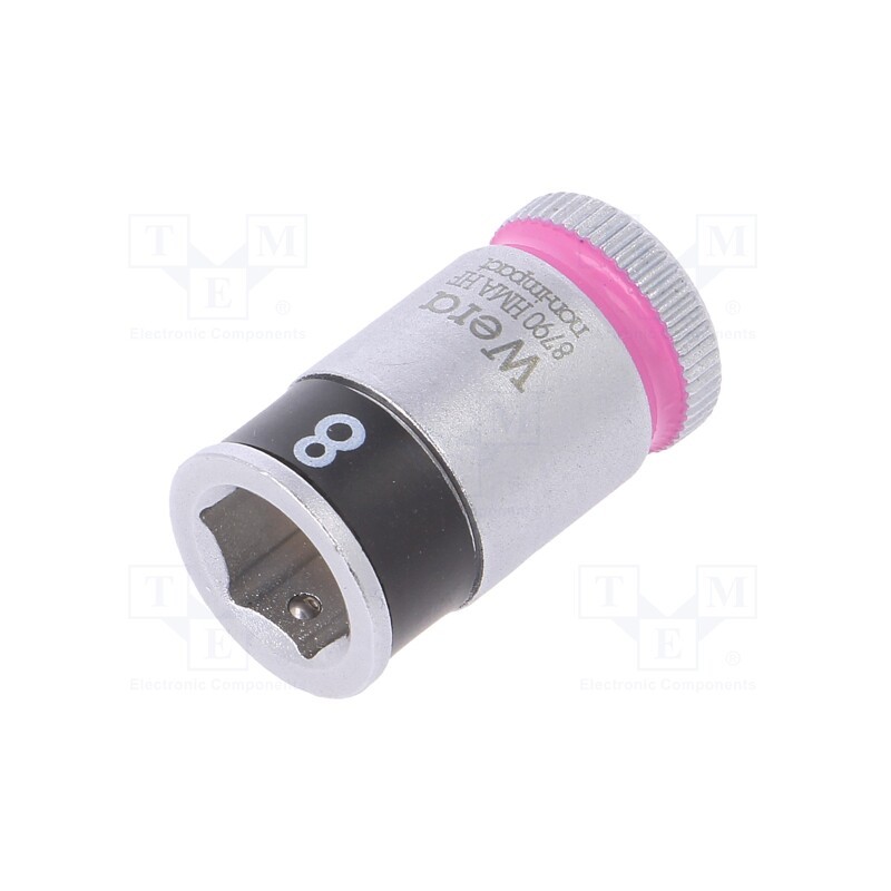 1 pcs x WERA - 5003723001 - Socket, 6-angles,socket spanner, HEX 8mm, 1/4', 23mm, Zyklop