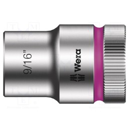 1 pcs x WERA - 5003621001 - Socket, 6-angles,socket spanner, HEX 9/16', 1/2', 37mm, Zyklop