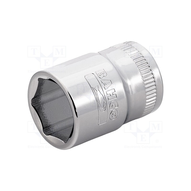 1 pcs x BAHCO - 7400SM-17 - Socket, 6-angles,socket spanner, HEX 17mm, 3/8', 27mm, tool steel