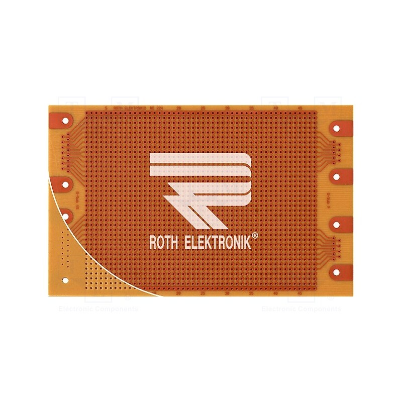1 pcs x ROTH ELEKTRONIK GMBH - RE224-HP - Board: universal, single sided,prototyping, W: 100mm, L: 160mm