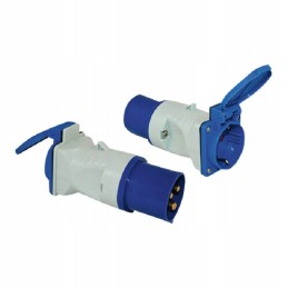 Cee camping adapter with schuko plug for camper