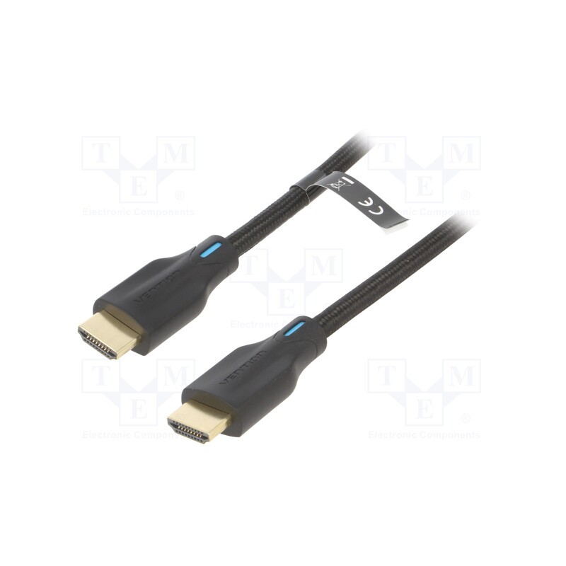 1 pcs x VENTION - AAUBG - Cable, HDMI 2.1, HDMI plug,both sides, PVC, textile, Len: 1.5m