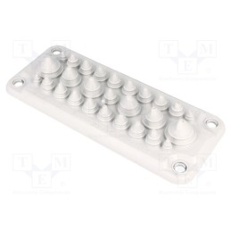 1 pcs x TRELLEBORG - 103584 - Multigate grommet, light grey, Holes no: 27, -40÷100°C, IP66,IP67