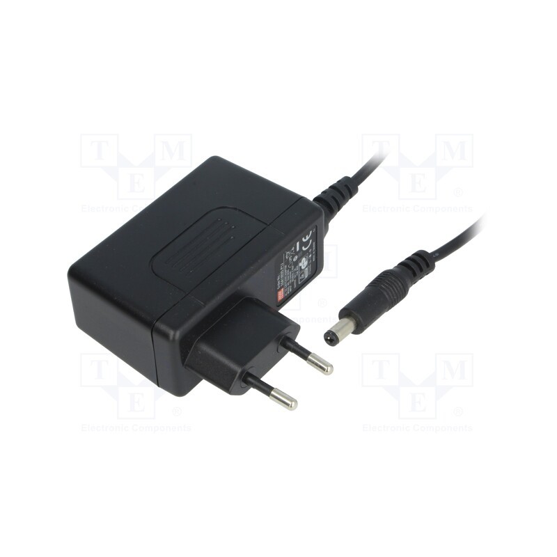 1 pcs x MEAN WELL - SGA18E15-P1J - Power supply: switched-mode, plug, 15VDC, 1.2A, 18W, Plug: EU, 85.5%