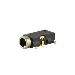 1 pcs : SJ2-35344B-SMT-TR - Phone Connectors 3.5mm brass bushing 5conductr Tip switch