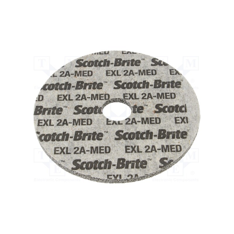 1 pcs x HURAGAN - XL-UW 2A MED 125X 6X 22MM - Wheel, fleece, Dim: Ø125x6mm, Mount.hole diam: 22mm