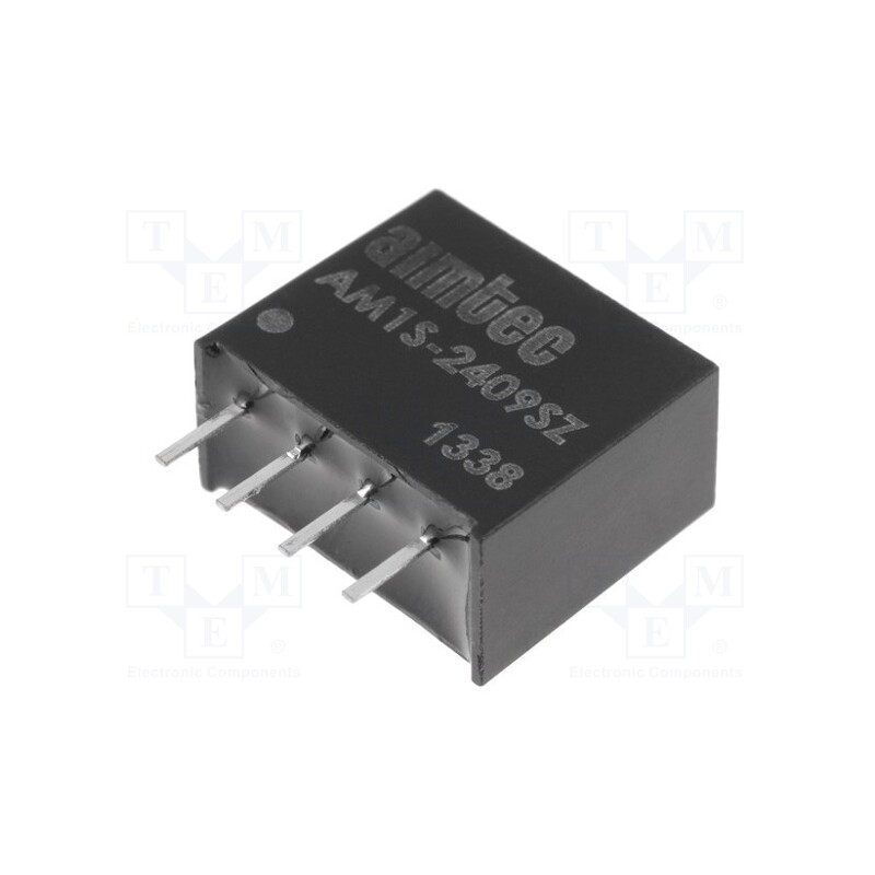 1 pcs x AIMTEC - AM1S-2409SZ - Converter: DC/DC, 1W, Uin: 21.6÷26.4V, Uout: 9VDC, Iout: 110mA, SIP4