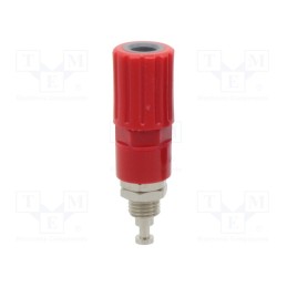 1 pcs x DONAU ELEKTRONIK - 3250 - Socket, 4mm banana, 36A, red, nickel plated, on panel,screw, 8mm