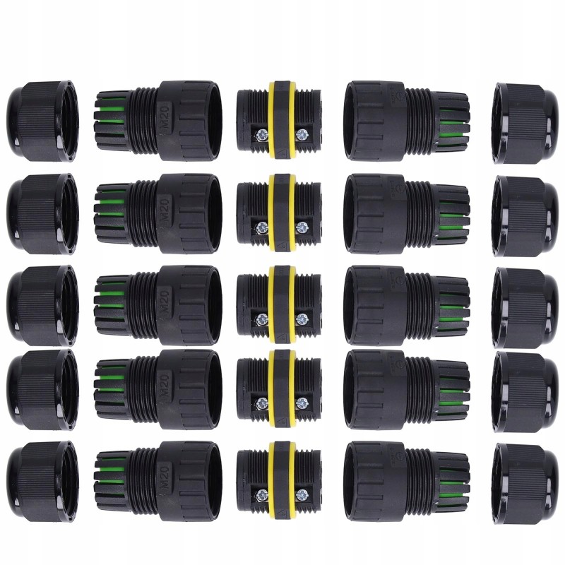 5 pieces waterproof IP68 connector 3 pin straight