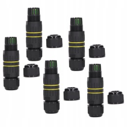 5 pieces waterproof IP68 connector 3 pin straight