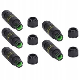 5 pieces waterproof IP68 connector 3 pin straight