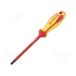 1 pcs x KING TONY - 14725505 - Screwdriver, slot, insulated, 5,5x1,0mm, 125mm