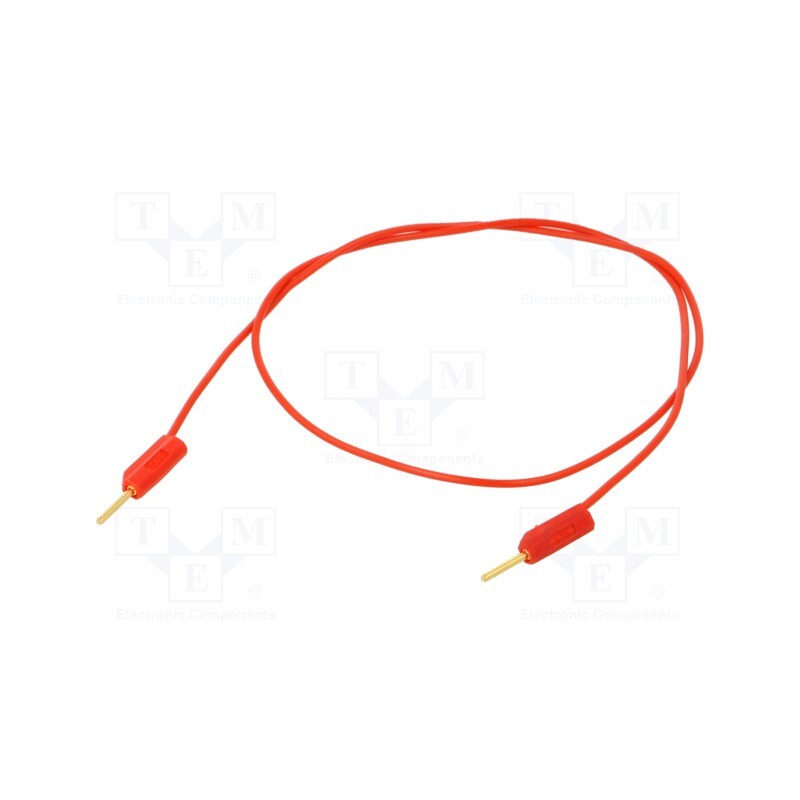 1 pcs x STu00c4UBLI - 28.0026-03022 - Test lead, 60VDC, 30VAC, 3A, banana plug 1mm,both sides, Len: 0.3m