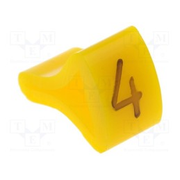 1 pcg x KURANT - MZ-3/4 - Markers, Marking: 4, 6÷10.5mm, H: 16mm, A: 10mm, -30÷100°C, leaded