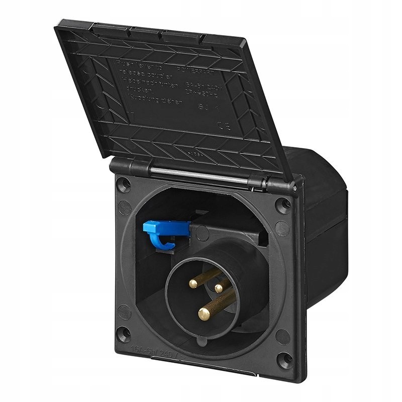 Cee 230v external black power socket