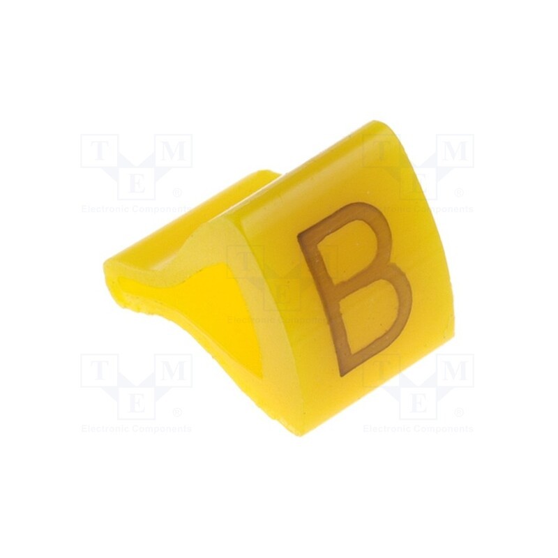 1 pcg x KURANT - MZ-1/B - Markers, Marking: B, 1.7÷3.5mm, H: 7mm, A: 6mm, -30÷100°C, leaded