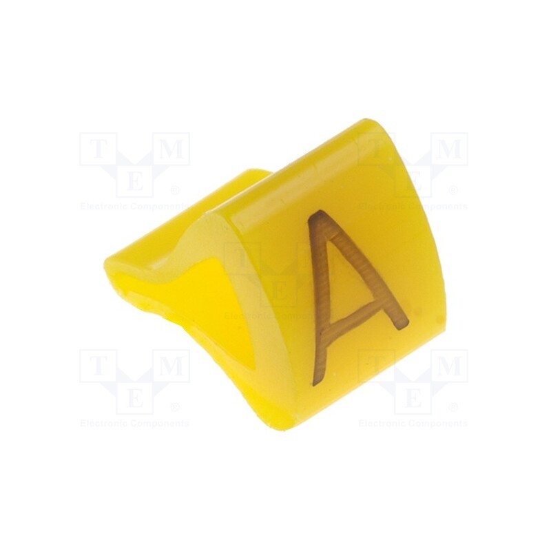 1 pcg x KURANT - MZ-1/A - Markers, Marking: A, 1.7÷3.5mm, H: 7mm, A: 6mm, -30÷100°C, leaded