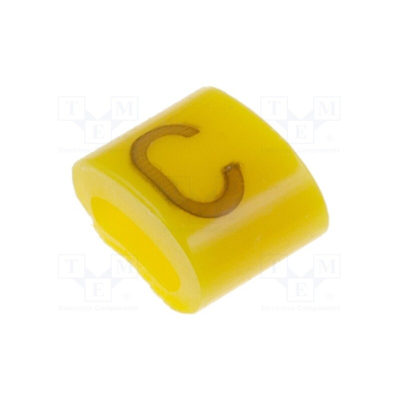 1 pcg x KURANT - MZ-0/C - Markers, Marking: C, 1.1÷2.5mm, H: 3mm, A: 6mm, -30÷100°C, leaded