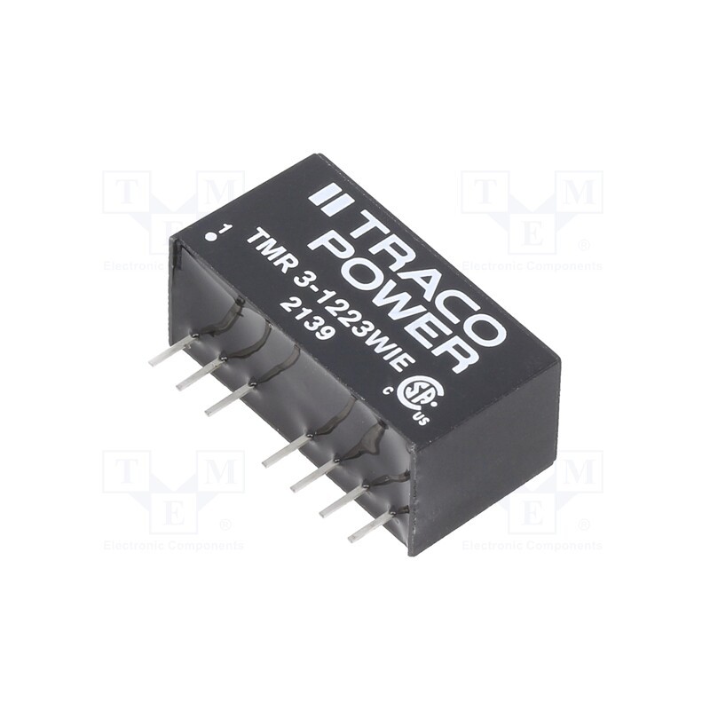 1 pcs x TRACO POWER - TMR 3-1223WIE - Converter: DC/DC, 3W, Uin: 4.5÷18V, Uout: 15VDC, Uout2: -15VDC, SIP8