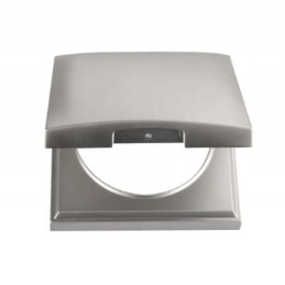 Berker 230v socket frame with cover, polished chrome