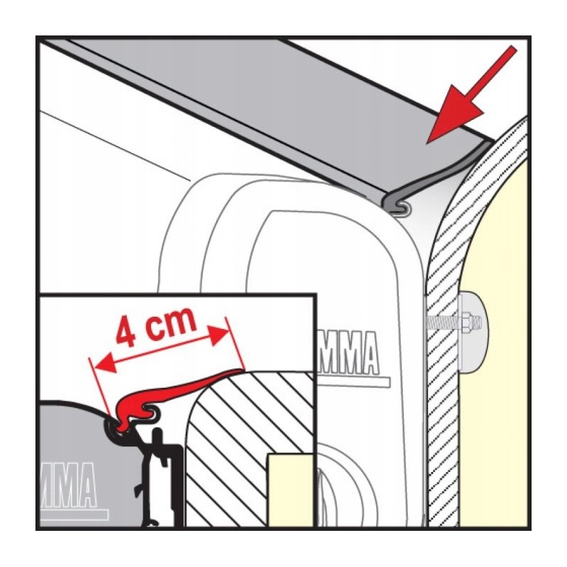 Rain Guard M Fiamma camper awning seal