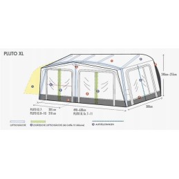 Pumped vestibule for camping trailer pluto xl 11 1051 1085 westfield