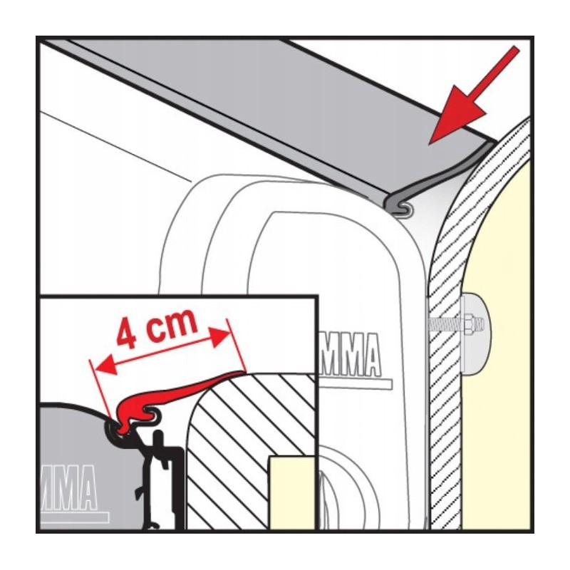 Rain Guard M Fiamma camper awning seal