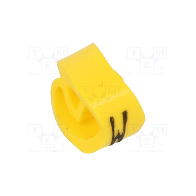 1 pcg x PARTEX - PA-20004AV40.W - Markers, Marking: W, 4÷10mm, PVC, yellow, -30÷60°C, leaded, PA-2