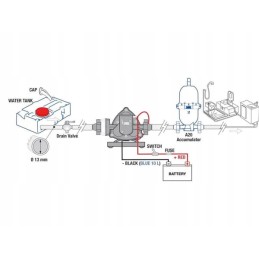 Pressure water pump 10l aqua 8 fiamma