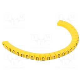 1 pcg x PARTEX - PA-10003PV40.Q - Markers, Marking: Q, 2.5÷5mm, PVC, yellow, -30÷60°C, leaded, PA-1