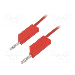 1 pcs x HIRSCHMANN T&M - MLN 200/1 RT - Test lead, 60VDC, 16A, with 4mm axial socket, Len: 2m, red