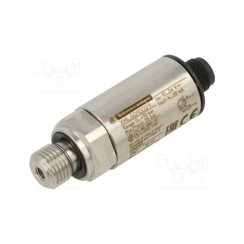1 pcs x TELEMECANIQUE SENSORS - XMLG010D21 - Pressure switch, Pressure setting range: 0÷10bar, 8÷33VDC, 0.3%