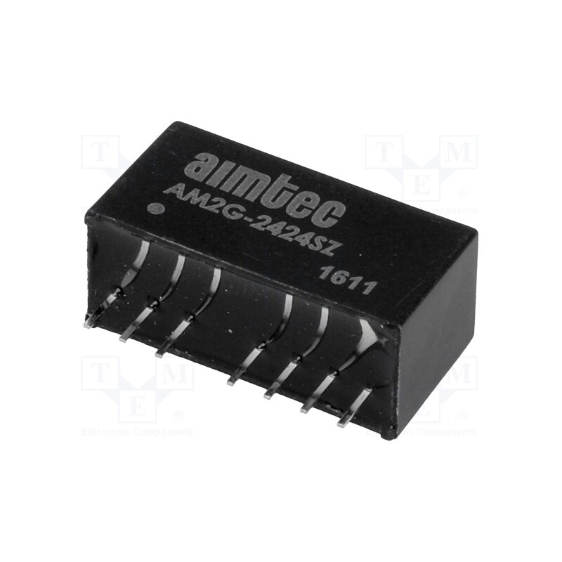 1 pcs x AIMTEC - AM2G-2424SZ - Converter: DC/DC, 2W, Uin: 18÷36V, Uout: 24VDC, Iout: 83mA, SIP8