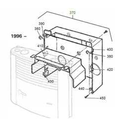 Truma s3002 s5002 furnace housing mounting, right