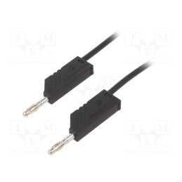 1 pcs x HIRSCHMANN T&M - MLN 200/1 SW - Test lead, 60VDC, 16A, with 4mm axial socket, Len: 2m, black
