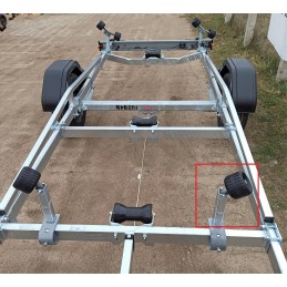 Side roller, single roller support for the boat on a 40x40 brenderup profile