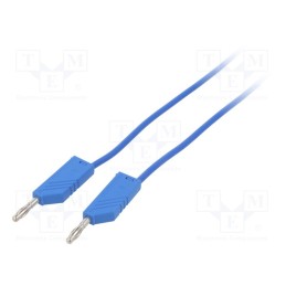 1 pcs x HIRSCHMANN T&M - MLN 200/1 BL - Test lead, 60VDC, 16A, with 4mm axial socket, Len: 2m, blue