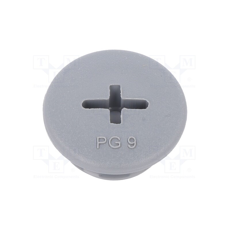 1 pcg x ALPHA WIRE - HPP9 SL080 - Stopper, PG9, polyamide, dark grey, Thread: PG, 6mm, 10pcs.