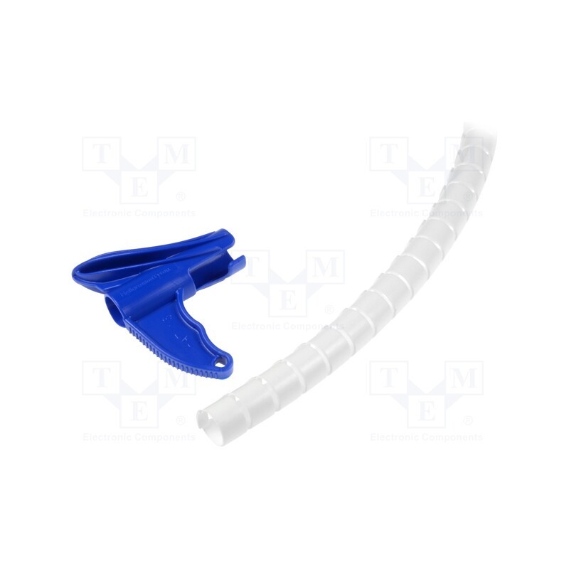 1 pcg x HELLERMANNTYTON - 161-64215 - Spiral wrapping, ØBundle : 16mm, polypropylene, white, L: 2m