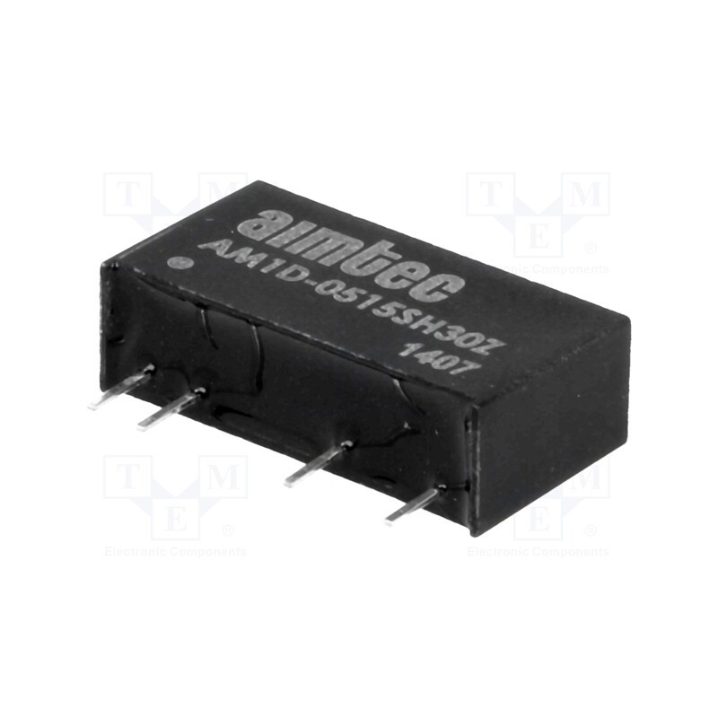 1 pcs x AIMTEC - AM1D-0515SH30Z - Converter: DC/DC, 1W, Uin: 4.5÷5.5V, Uout: 15VDC, Iout: 70mA, SIP7
