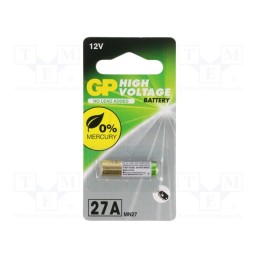 1 pcs x GP - 27AF-U1 - Battery: alkaline, 12V, 27A,8LR50,A27,MN27, non-rechargeable