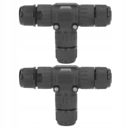 2pcs T type 3 way 3 wire connector