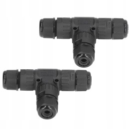 2pcs T type 3 way 3 wire connector