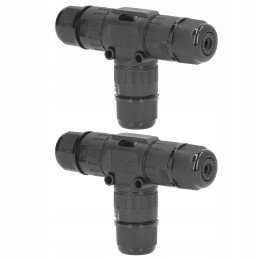 2pcs T type 3 way 3 wire connector